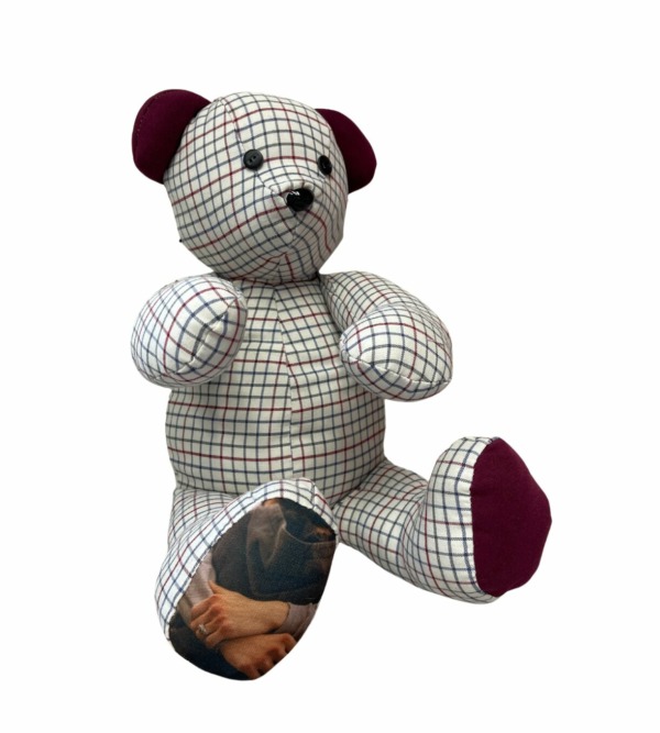 Memory bear made from loved ones clothing