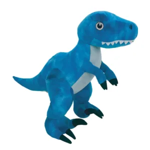 A blue plush velociraptor.
