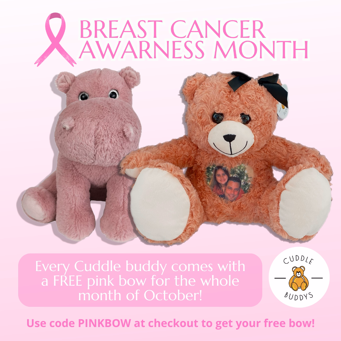 CuddleBuddy's Breast Cancer Awareness Month